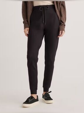 Quince Ultra-Stretch Ponte Jogger Pants in Black